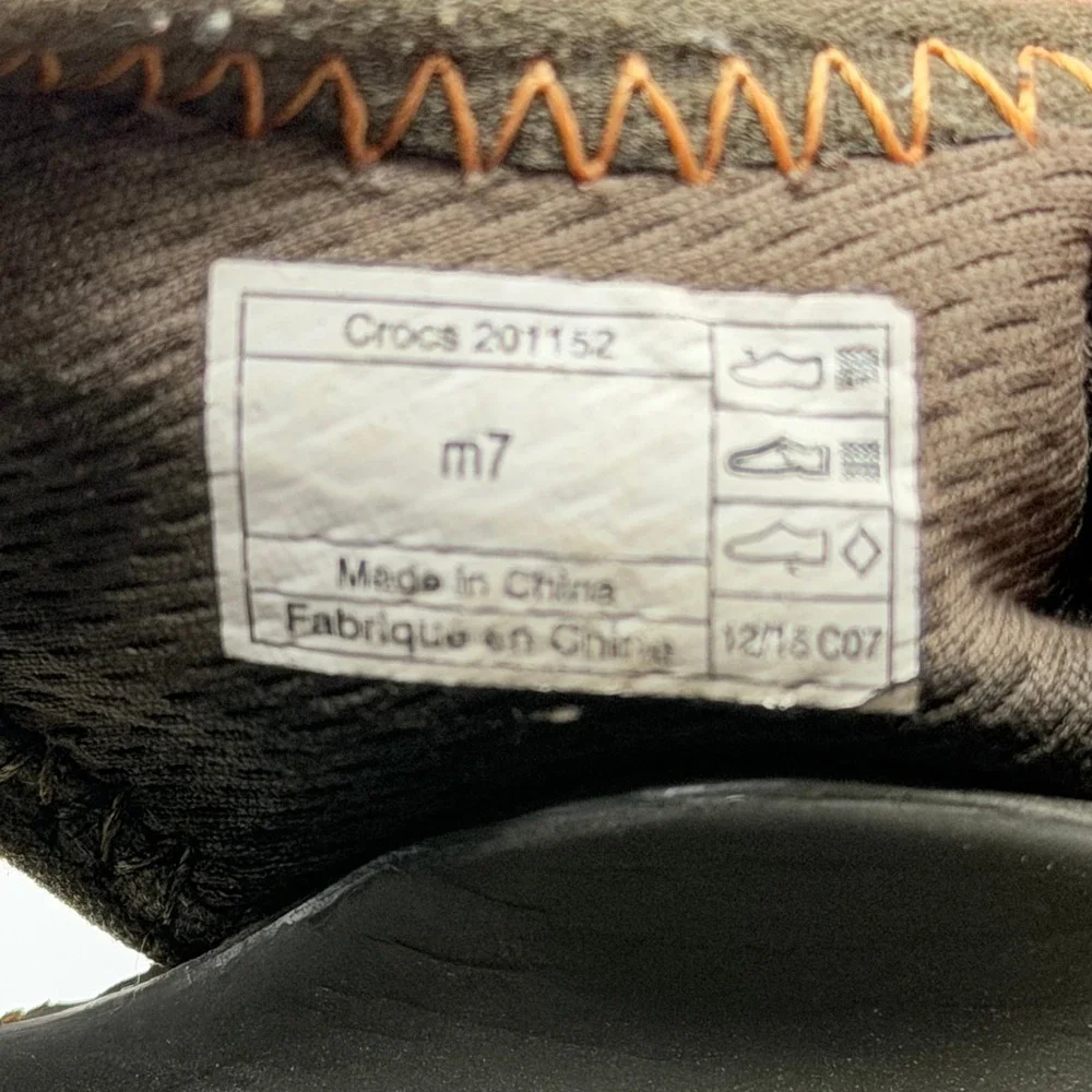 Crocs Sandals Mens 7 Swiftwater 201152 Camo Brown Water Shoe